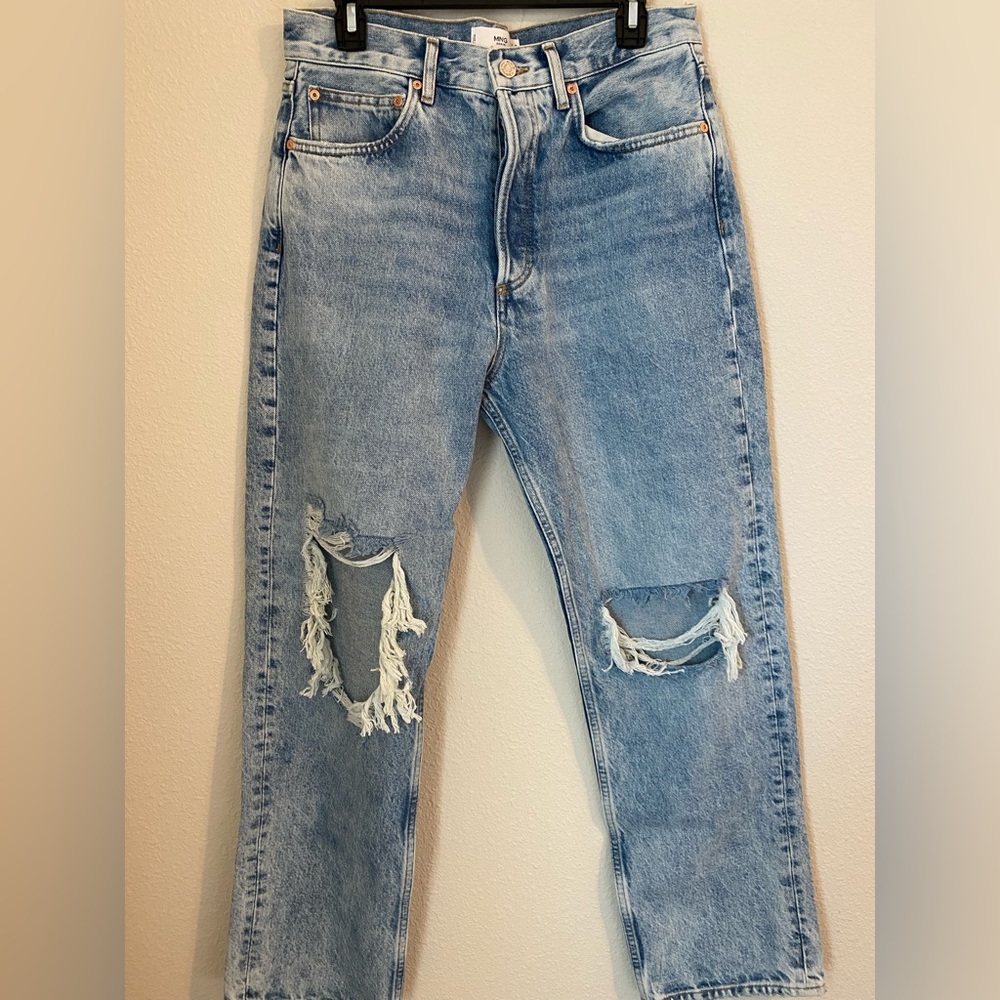 Mango Selina distressed jeans in size 8
